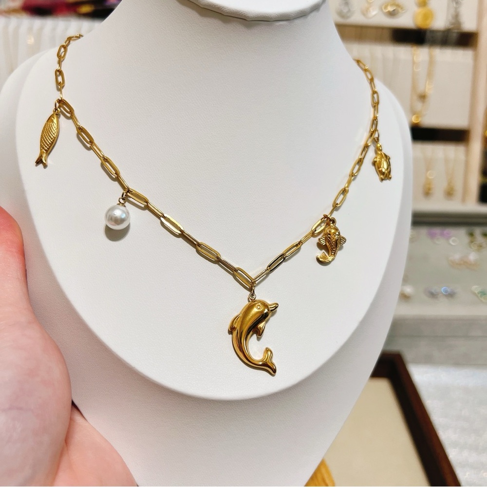 ✨ Cute ocean charm stainless steel necklace - Picture 8 of 10